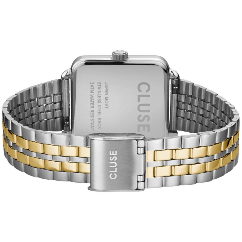 CLUSE La Tetragone White Dial 28.5mm Two-Tone Gold & Silver Stainless Steel Bracelet CW10313