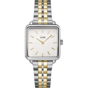 CLUSE La Tetragone White Dial 28.5mm Two-Tone Gold & Silver Stainless Steel Bracelet CW10313 - 54615