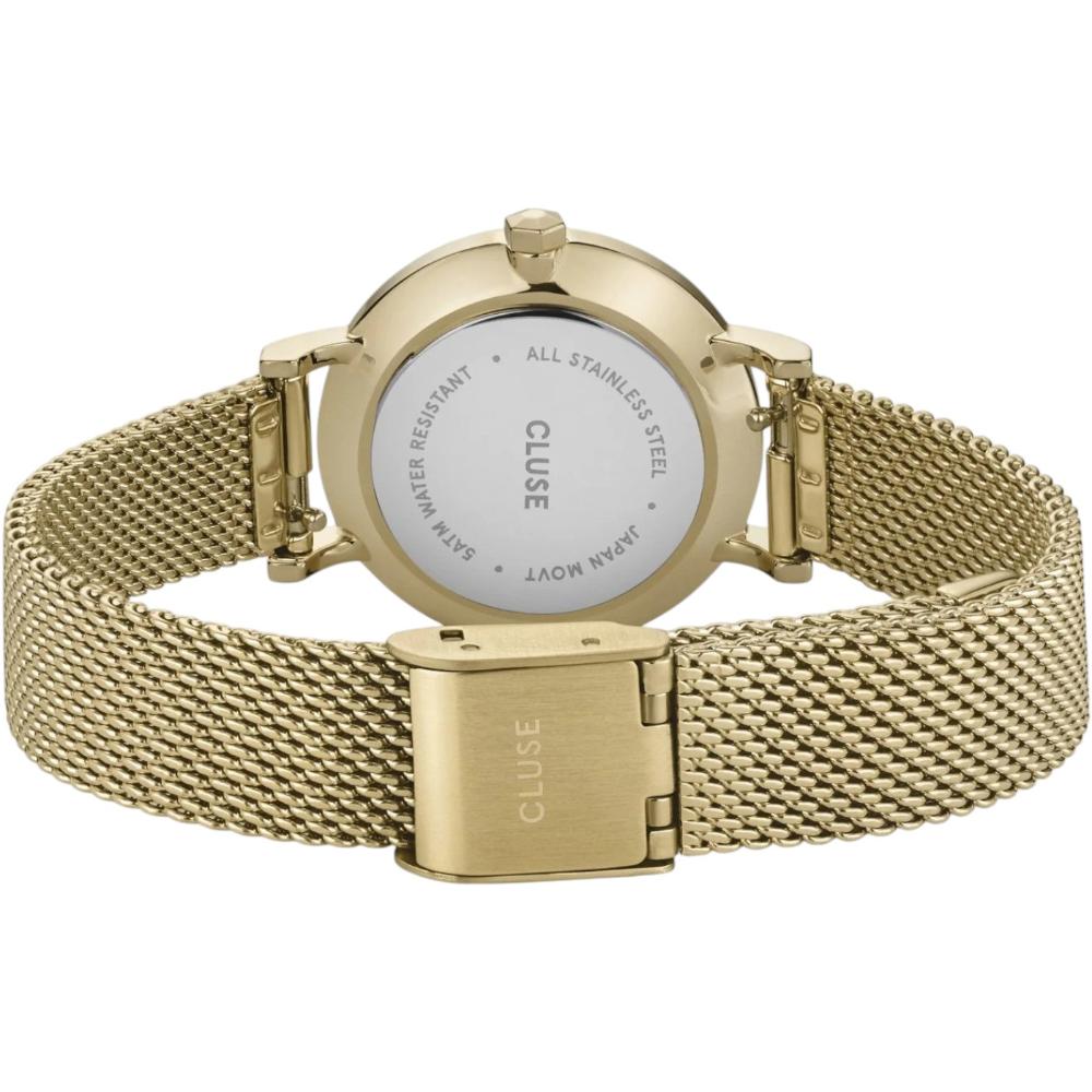 CLUSE Boho Chic Petite Dark Grey Dial with Crystals 28mm Gold Stainless Steel Mesh Bracelet CW10501