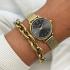 CLUSE Boho Chic Petite Dark Grey Dial with Crystals 28mm Gold Stainless Steel Mesh Bracelet CW10501 - 4