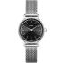 CLUSE Boho Chic Petite Dark Black Dial with Crystals 28mm Silver Stainless Steel Mesh Bracelet CW10502 - 0