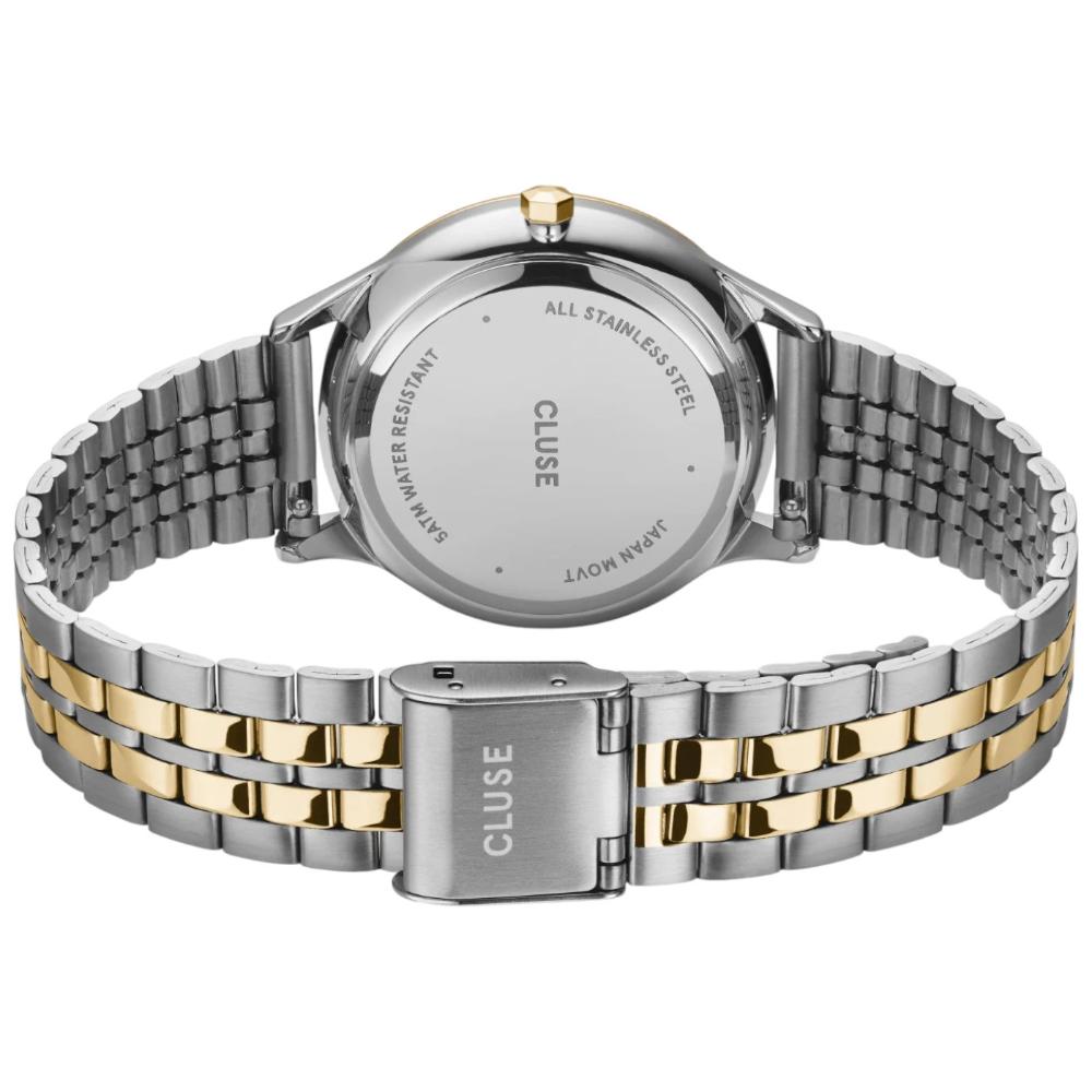 CLUSE Minuit Multifunction White Dial 34mm Two-Tone Gold and Silver Stainless Steel Bracelet CW10704