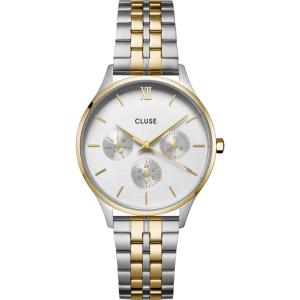 CLUSE Minuit Multifunction White Dial 34mm Two-Tone Gold and Silver Stainless Steel Bracelet CW10704 - 54735