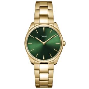 CLUSE Feroce Petite Green Dial 31.5mm Gold Stainless Steel Bracelet CW11217 - 54470