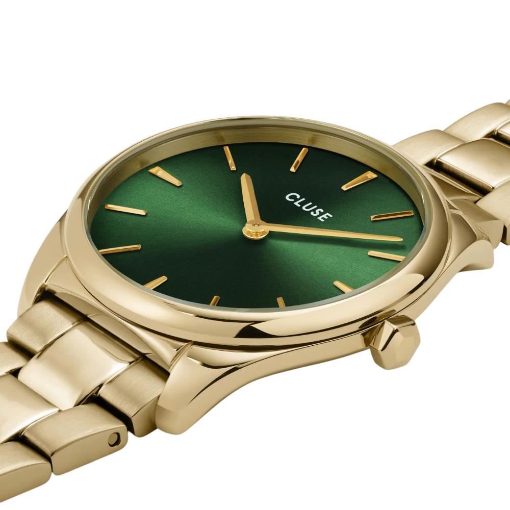 CLUSE Feroce Petite Green Dial 31.5mm Gold Stainless Steel Bracelet CW11217