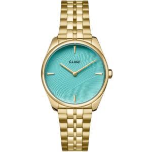 CLUSE Feroce Petite Teal Dial 31.5mm Gold Stainless Steel Bracelet CW11220 - 61571