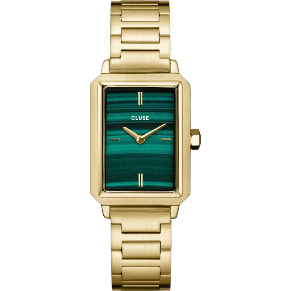 CLUSE Fluette Green Dial 30.6mm Gold Stainless Steel Bracelet CW11502