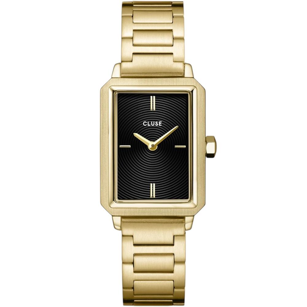 CLUSE Fluette Black Dial 30.6mm Gold Stainless Steel Bracelet CW11512