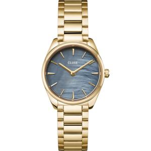 CLUSE Feroce Mini Blue Mother of Pearl Dial 25mm Gold Stainless Steel Bracelet CW11707 - 54510