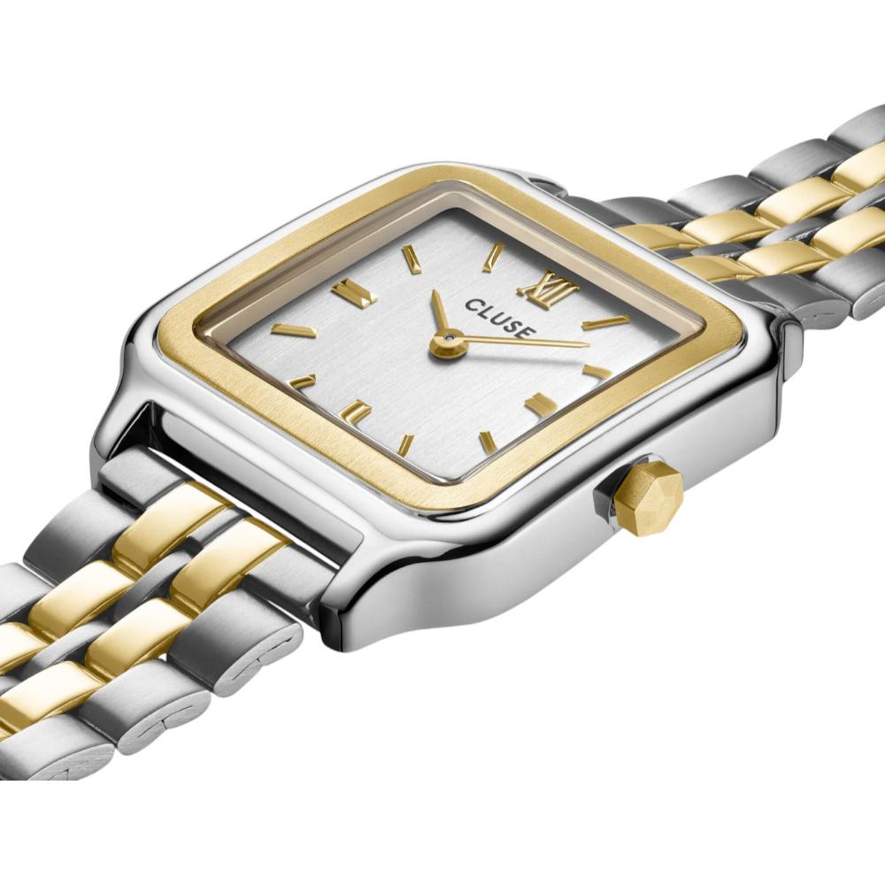 CLUSE Gracieuse White Dial 28mm Two-Tone Gold and Silver Stainless Steel Bracelet CW11901