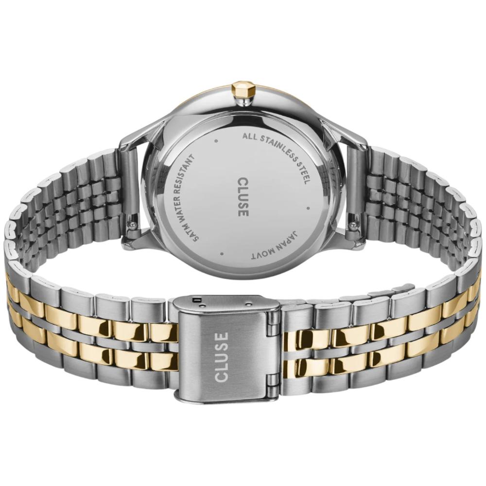 CLUSE Minuit Date White Dial 34mm Two-Tone Gold and Silver Stainless Steel Bracelet CW14302