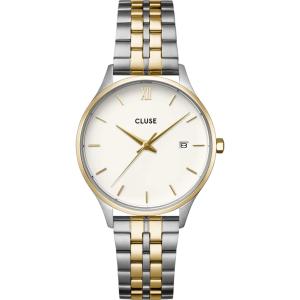 CLUSE Minuit Date White Dial 34mm Two-Tone Gold and Silver Stainless Steel Bracelet CW14302 - 54694