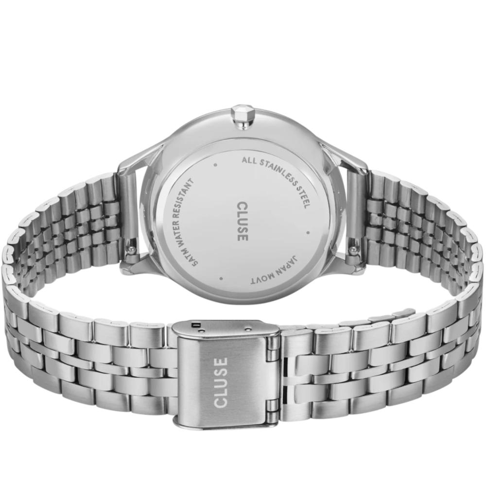 CLUSE Minuit Date Silver Dial 34mm Silver Stainless Steel Bracelet CW14303