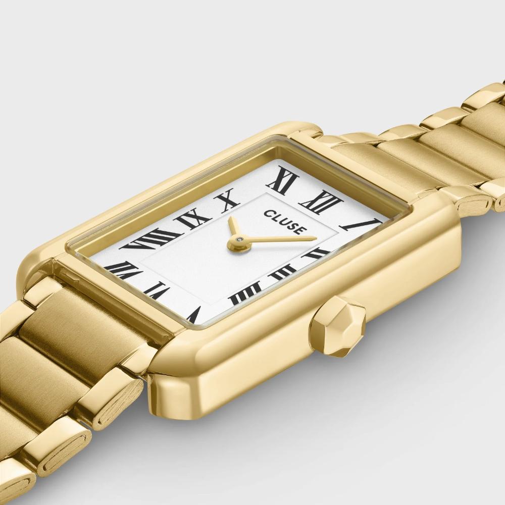CLUSE Belisenna White Dial 21mm Gold Stainless Steel Bracelet CW15001