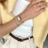 CLUSE Belisenna White Dial 21mm Gold Stainless Steel Bracelet CW15001-5