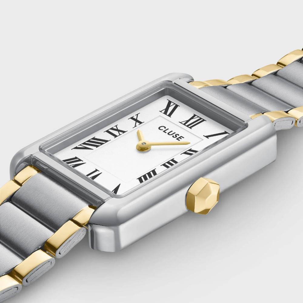 CLUSE Belisenna White Dial 21mm Two-Tone Gold-Plated  Stainless Steel Bracelet CW15003