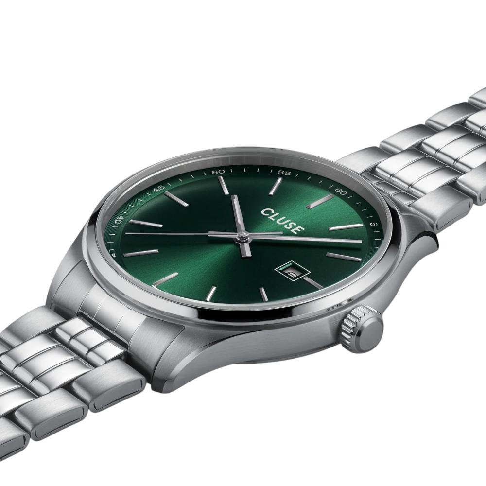 CLUSE Antheor Green Dial 41mm Silver Stainless Steel Bracelet CW20902