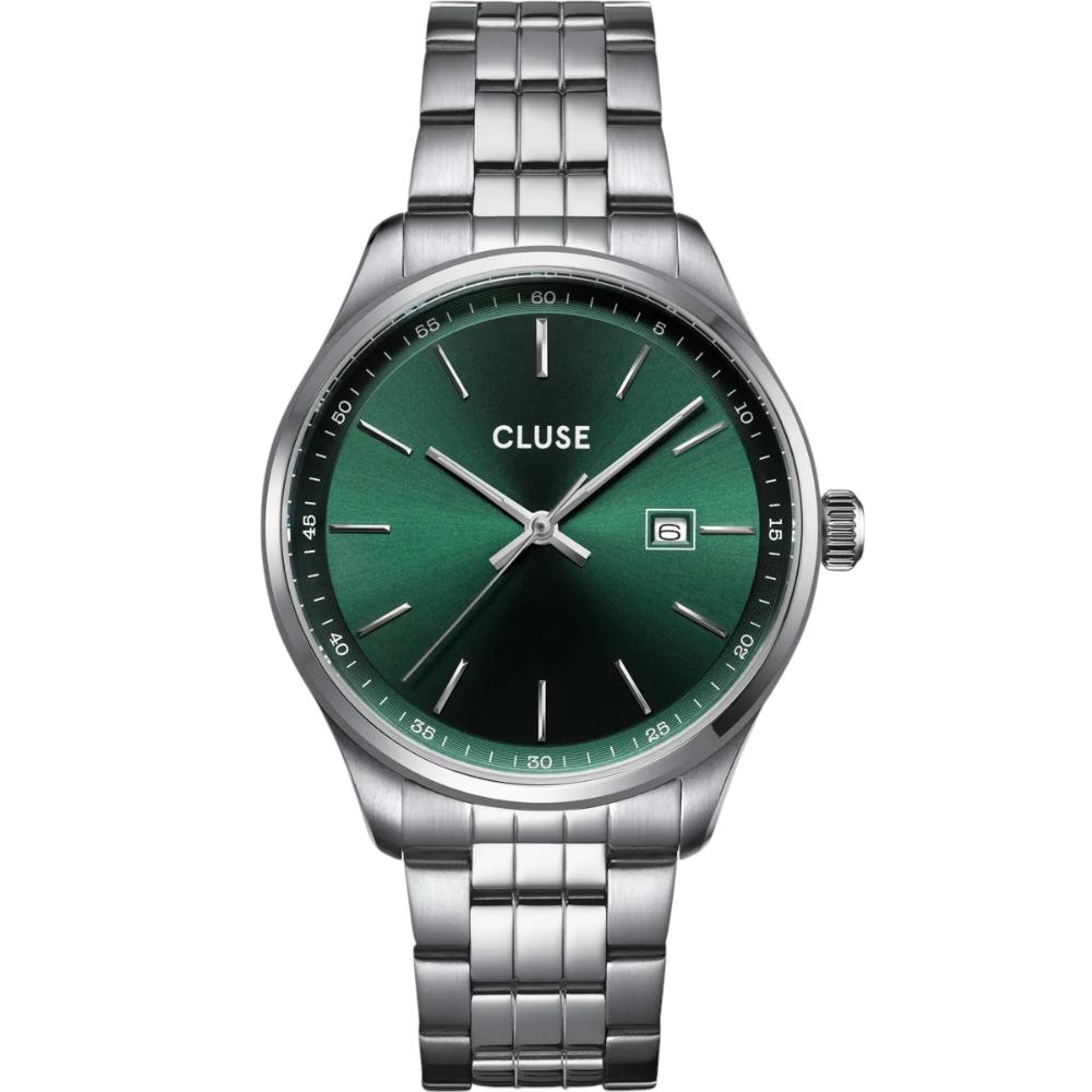 CLUSE Antheor Green Dial 41mm Silver Stainless Steel Bracelet CW20902