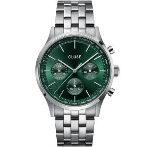 CLUSE Anthéor Multifunction Green Dial 42mm Silver Stainless Steel Bracelet CW21002 - 54765