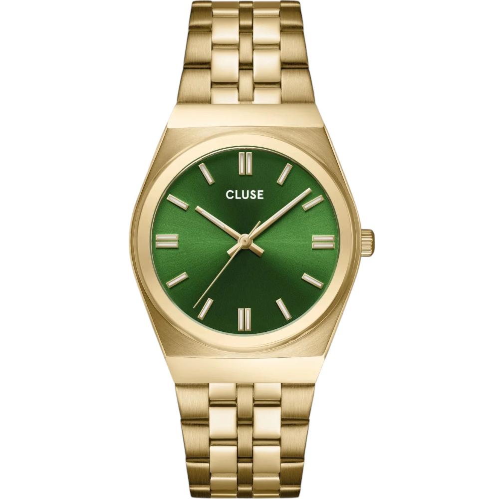 CLUSE Retro 70's Green Dial 33mm Gold Stainless Steel Bracelet CW35105