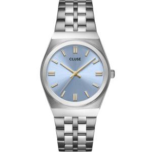 CLUSE Retro 70's Light Blue Dial 33mm Silver Stainless Steel Bracelet CW35102 - 55758