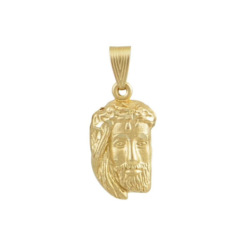 PENDANT Christ Double Sided #1 K14 Yellow Gold D0013Y.K14