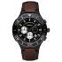 DKNY Chronograph 45mm Black Stainless Steel Brown Leather Strap NY1455 - 0