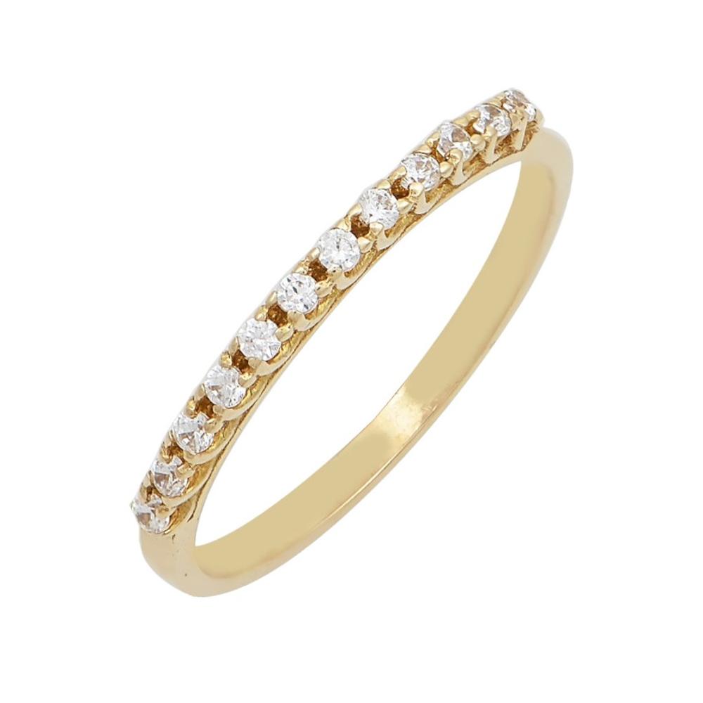 RING Row SENZIO Collection K9 Yellow Gold with Zircon Stones DPH921Y.K9