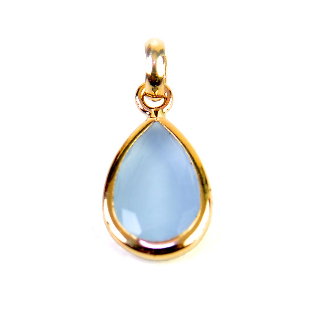 PENDANT Sinlge Stone SENZIO Collection K9 Yellow Gold with Zircon Stones 3DSC.0006A