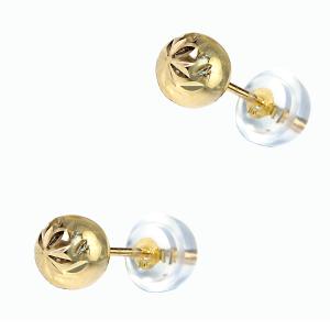 EARRINGS Balls Design SENZIO K9 Yellow Gold 3DSC.0065 - 55443