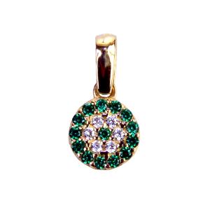 PENDANT Eye Full Stones SENZIO Collection K9 Yellow Gold with Zircon Stones 3DSC.0101 - 55461