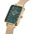 DANIEL WELLINGTON  Quadro Pressed Evergold Emerald Dial 20 x 26mm Gold Stainless Steel Mesh Bracelet DW00100561 - 1