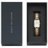 DANIEL WELLINGTON  Quadro Roman Numerals 5-Link White Dial 20 x 26mm Gold Stainless Steel Bracelet DW00100688 - 4