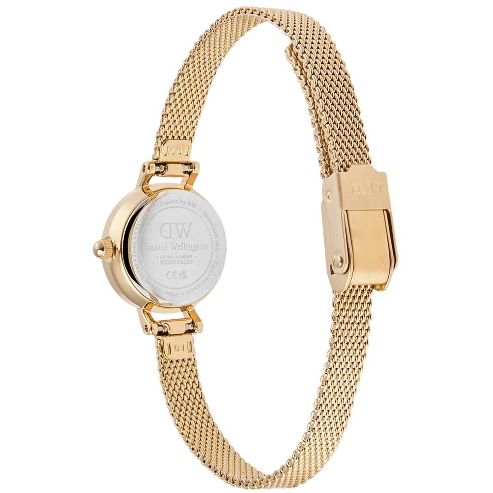 DANIEL WELLINGTON  Petite Mini Evergold White Dial 19mm Gold Stainless Steel Mesh Bracelet  DW00100745