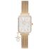 DANIEL WELLINGTON  Quadro Crystal Zodiac Evergold White Pearl Dial 20 x 26mm Gold Stainless Steel Mesh Bracelet DW00100749 - 1