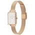 DANIEL WELLINGTON  Quadro Crystal Zodiac Evergold White Pearl Dial 20 x 26mm Gold Stainless Steel Mesh Bracelet DW00100749 - 3