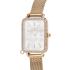 DANIEL WELLINGTON  Quadro Crystal Zodiac Evergold White Pearl Dial 20 x 26mm Gold Stainless Steel Mesh Bracelet DW00100749 - 2