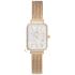 DANIEL WELLINGTON  Quadro Crystal Zodiac Evergold White Pearl Dial 20 x 26mm Gold Stainless Steel Mesh Bracelet DW00100749 - 0