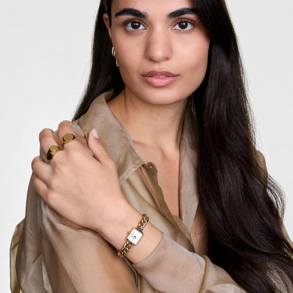 DANIEL WELLINGTON Jolie White Dial 15mm Gold Stainless Steel Bracelet DW00100836 - 7