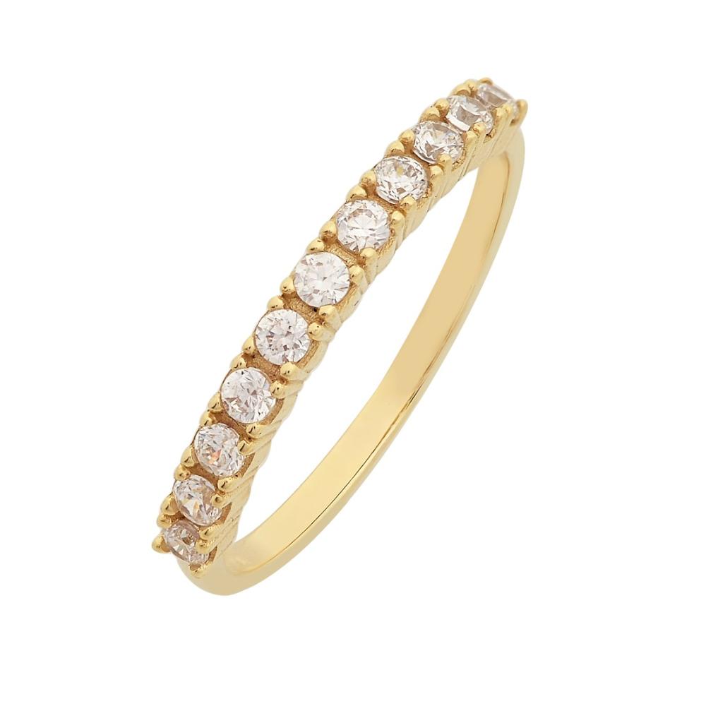 RING Row SENZIO Collection K9 Yellow Gold with Zircon Stones DXH752Y.K9