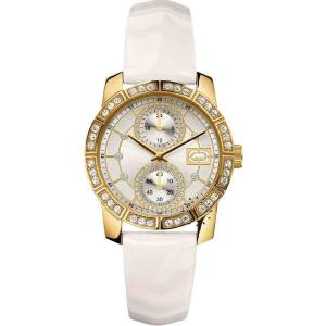 MARC ECKO The Paradise Multifunction 43mm Gold Stainless Steel White Leather Strap E10039L2 - 8154