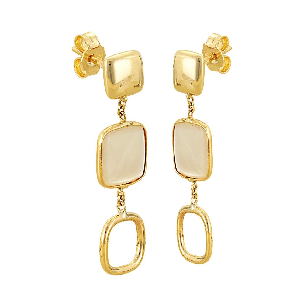 EARRINGS SENZIO Collection Yellow Gold 14K with Mother of Pearl EA.OR56