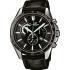 CASIO Edifice Chronograph 45mm Silver Stainless Steel Black Leather Strap EFR-510L-1AV - 0