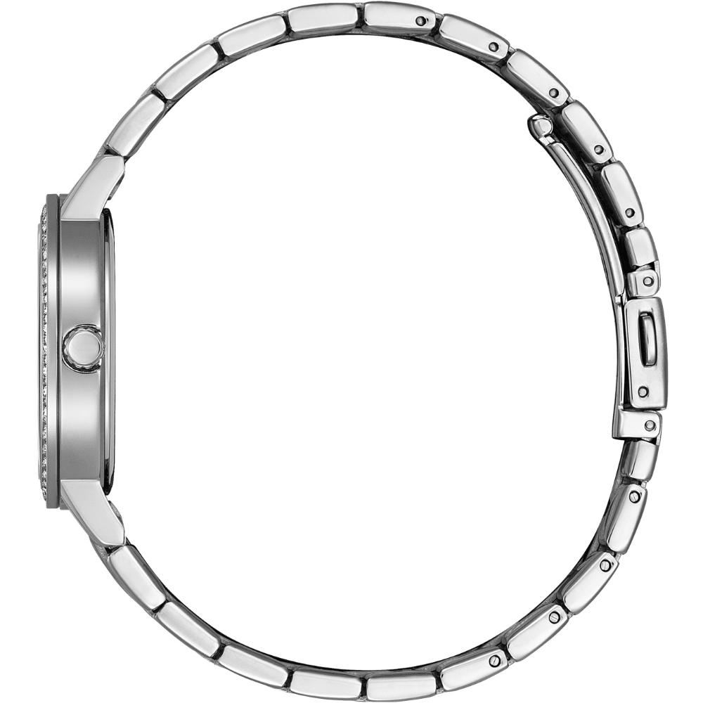 CITIZEN Lady's Elegant Crystals Collection Quartz Pink Dial 31.2mm Silver Stainless Steel Bracelet EL3100-55W