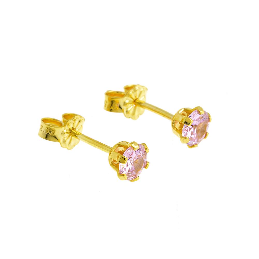 EARRINGS SENZIO Yellow Gold K9 with Zircon Stones ER0046