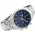 FESTINA Timeless Chronograph Blue Rose Gold Dial 43.5mm Silver Stainless Steel Bracelet F16820/A - 1
