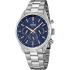 FESTINA Timeless Chronograph Blue Rose Gold Dial 43.5mm Silver Stainless Steel Bracelet F16820/A - 0