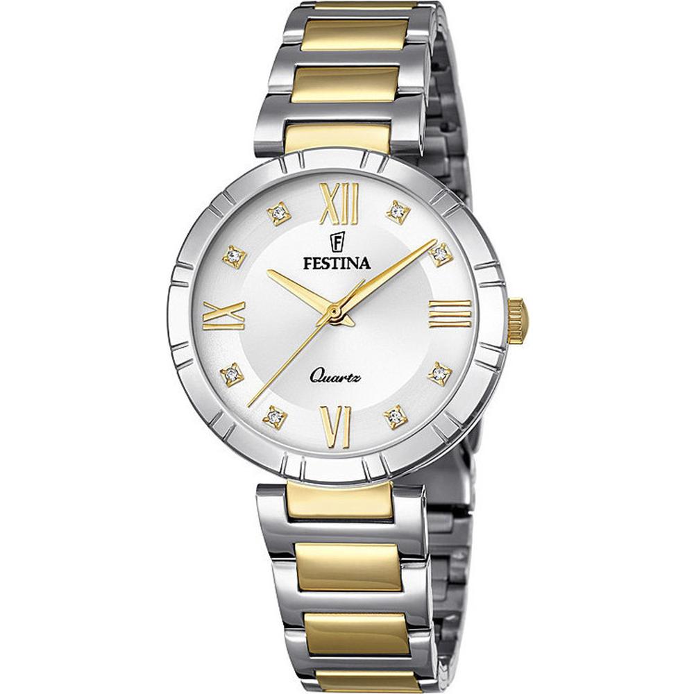 FESTINA Mademoiselle Three Hands 32.5mm Two Tone Gold & Silver Stainless Steel Bracelet F16937/A