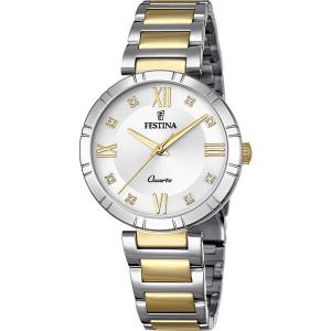 FESTINA Mademoiselle Three Hands 32.5mm Two Tone Gold & Silver Stainless Steel Bracelet F16937/A - 6233