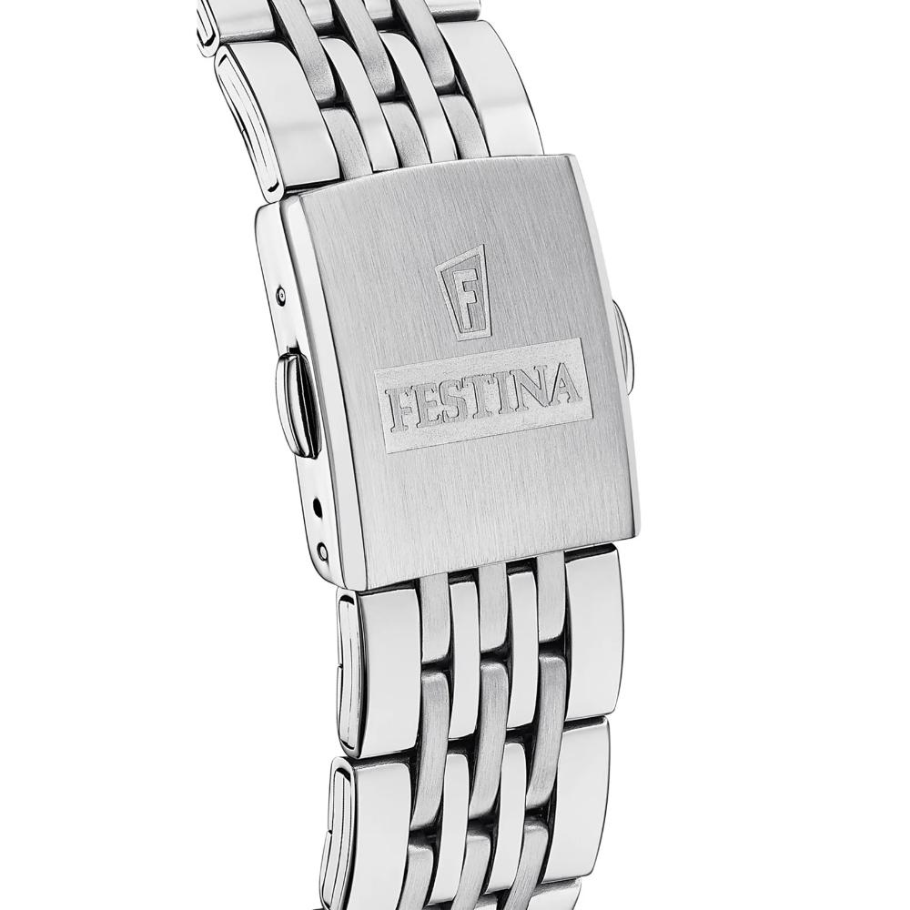 FESTINA Timeless Chronograph Green and Silver Dial 41.5mm Silver Stainless Steel Bracelet F20285/9